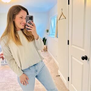 PLANET Gray Cotton Top Tee Medium